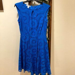 London Style Blue Floral Lace Dress size 4